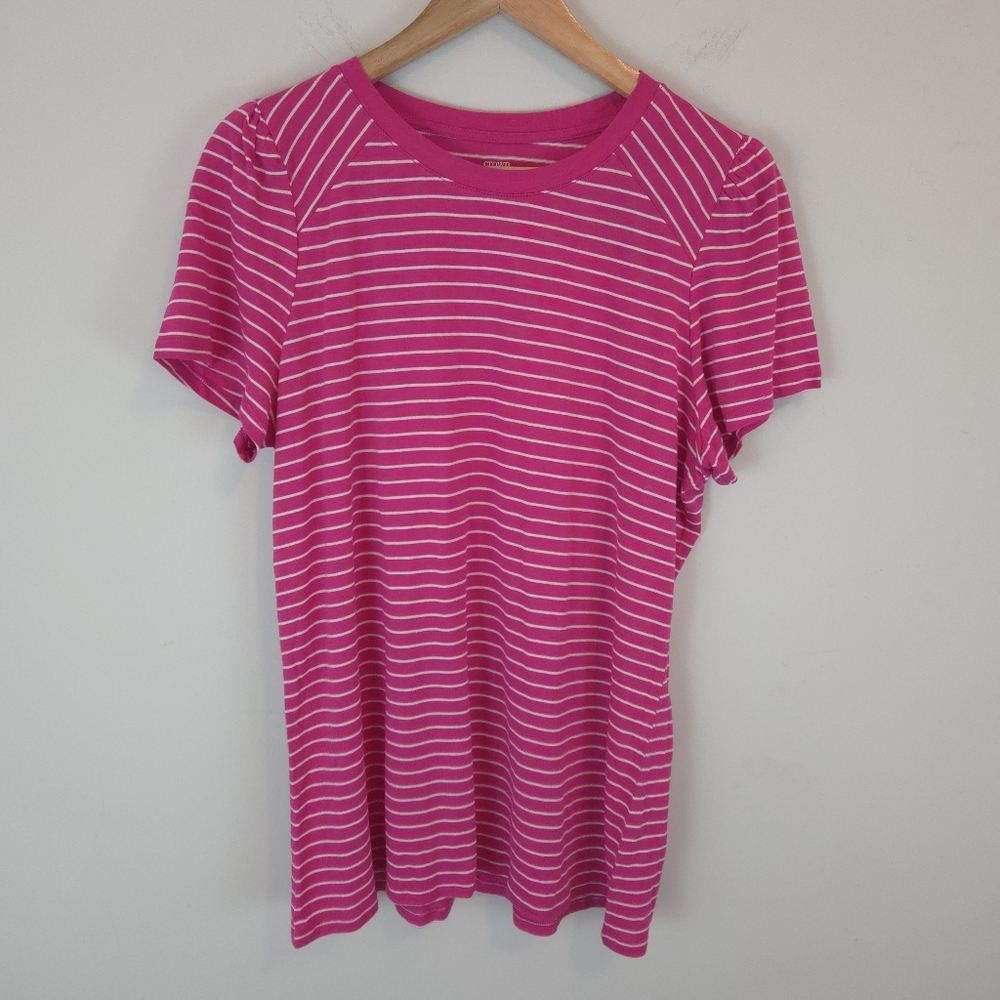Crown & Ivy Women's Short Puff Sleeve T-Shirt